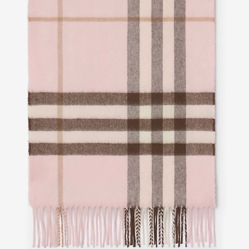Burberry Classic Pink and Brown Plaid Scarf